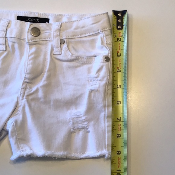 Joe’s Jean White Shorts Markie Distressed Adjustable Waist Stretch Zipper - Picture 9 of 10